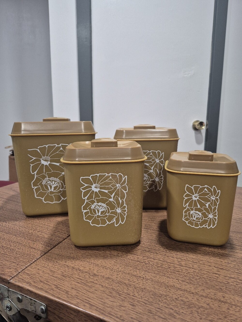 Vintage Hard Plastic Nesting Canister Set